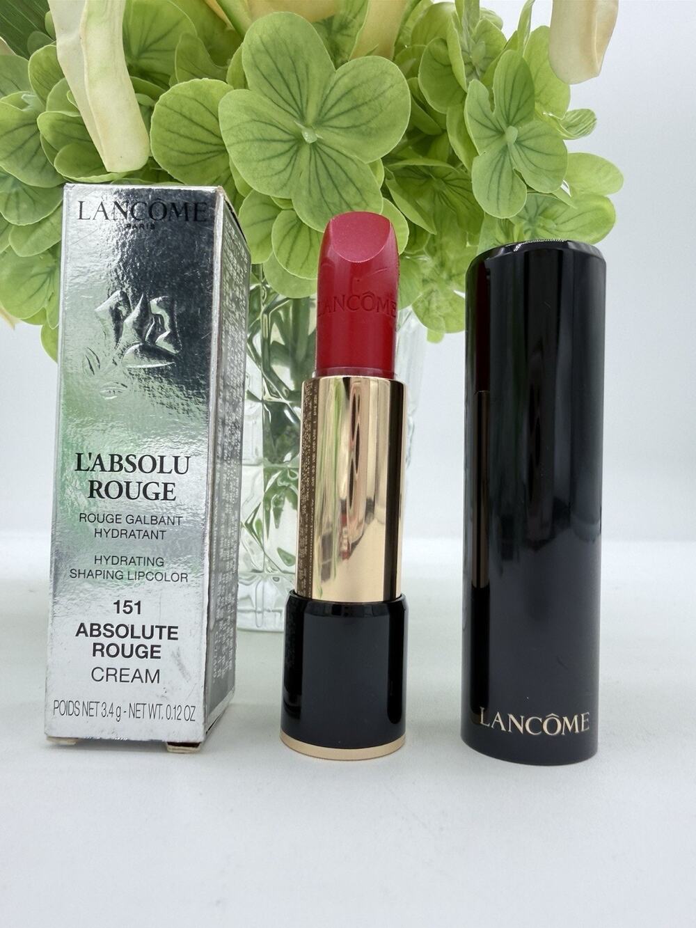 Lancome L’Absolu Rouge Lipstick 151 Absolute Rouge Cream 3.4g / .12oz